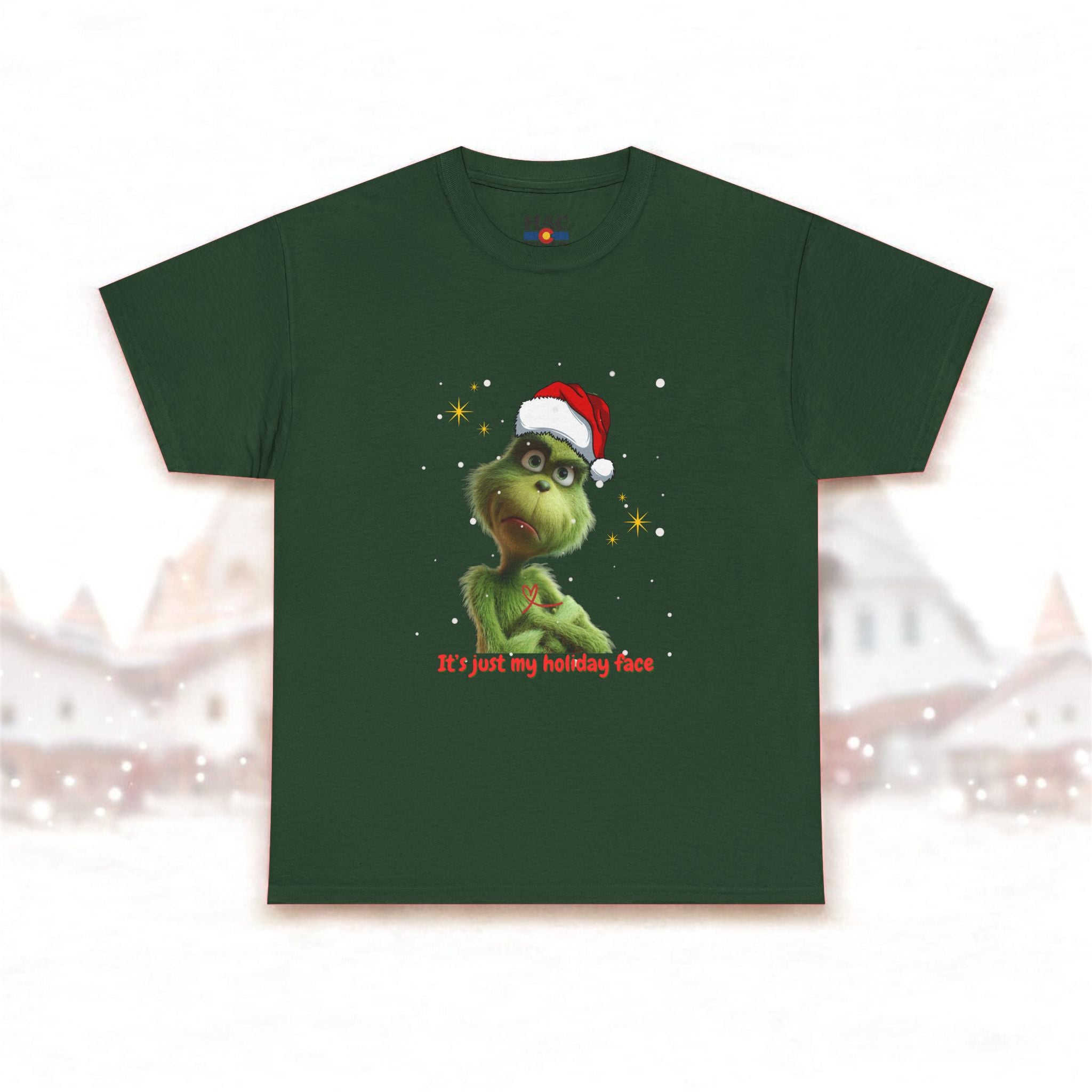 It's Just My Holiday Face, Christmas Design, Holiday Fun Unisex Tee Shirt