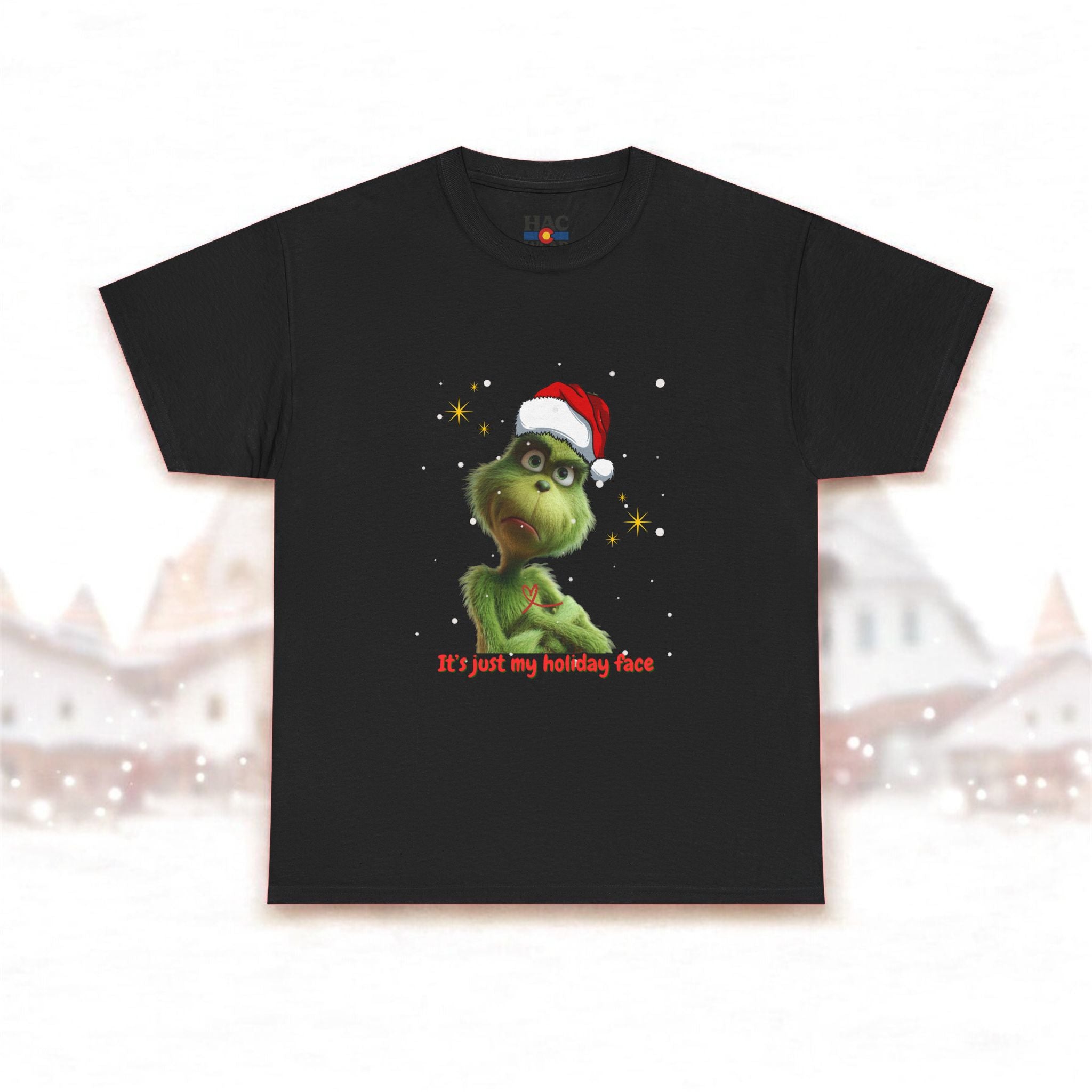 It's Just My Holiday Face, Christmas Design, Holiday Fun Unisex Tee Shirt