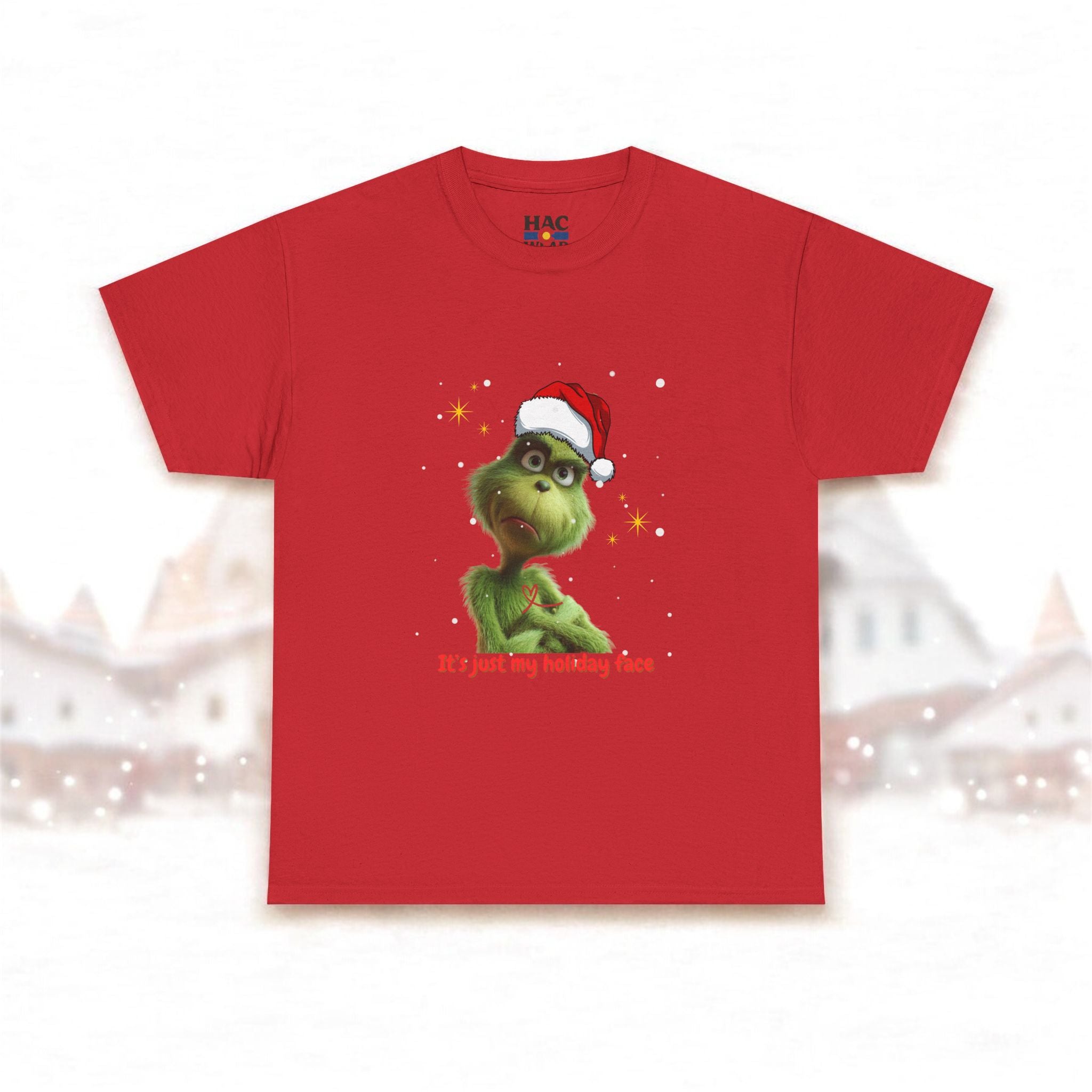 It's Just My Holiday Face, Christmas Design, Holiday Fun Unisex Tee Shirt